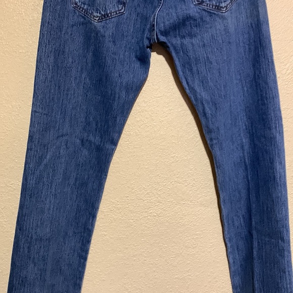 Levi Strauss Men's Jeans Button Fly Straight 501 Medium Wash W33xL34 - Picture 10 of 16